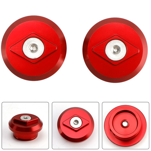 2024-2025 Kawasaki Z EX 500 Ninja Aluminum Frame Plugs Left and Right Red Generic