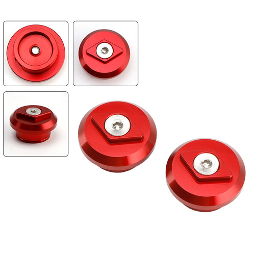 2024-2025 Kawasaki Z EX 500 Ninja Aluminum Frame Plugs Left and Right Red Generic