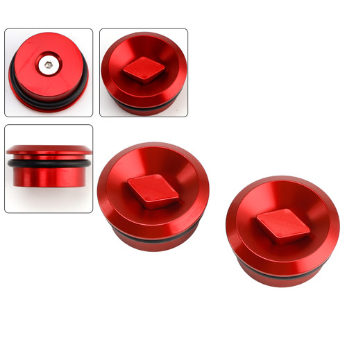 Honda CB150R/ CB250R/ CB300R Aluminum Frame Plugs Left and Right Red Generic