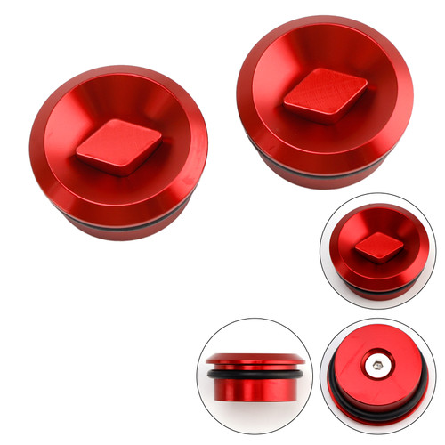Honda CB150R/ CB250R/ CB300R Aluminum Frame Plugs Left and Right Red Generic