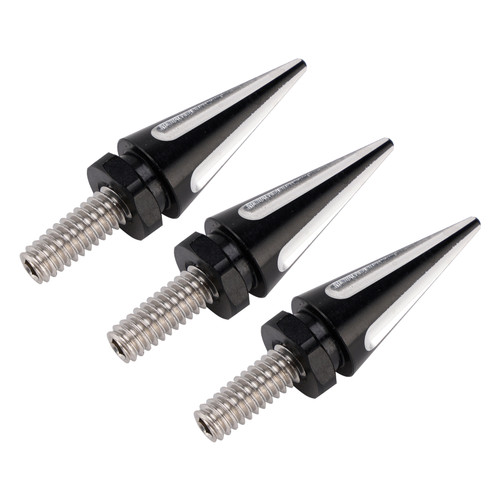 3 Spiked Windshield Bolts For Street Glide FLHX Electra Glide FLHT 96-13 Black