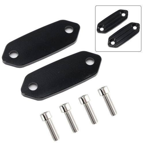 2023-2025 Kawasaki ZX-4RR ZX-4R Mirror Block Off Blanking Plates Black Generic