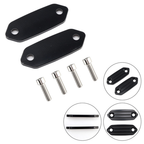2023-2025 Kawasaki ZX-4RR ZX-4R Mirror Block Off Blanking Plates Black Generic