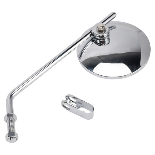 Classic Clamp On Universal Chrome Mirrors Cafe Racer Chopper Motorcycle Clamp-on Mirror