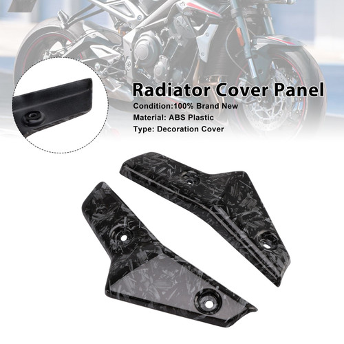 2020-2022 Triumph Street Triple 765 R/RS Radiator Cover Panel Black Forge Generic