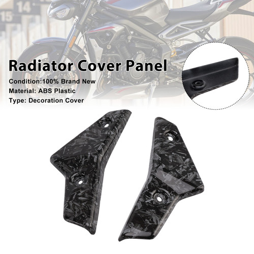 2020-2022 Triumph Street Triple 765 R/RS Radiator Cover Panel Black Forge Generic