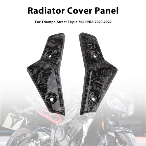 2020-2022 Triumph Street Triple 765 R/RS Radiator Cover Panel Black Forge Generic
