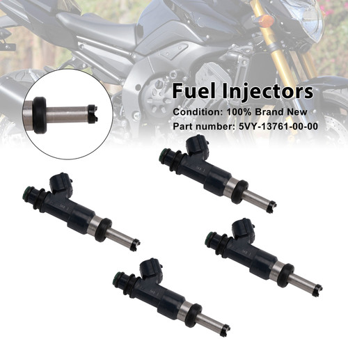 2004-2015 Yamaha FZ1 YZF-R1 FZS1 R1 4PCS Fuel Injectors 5VY-13761-00-00 Generic