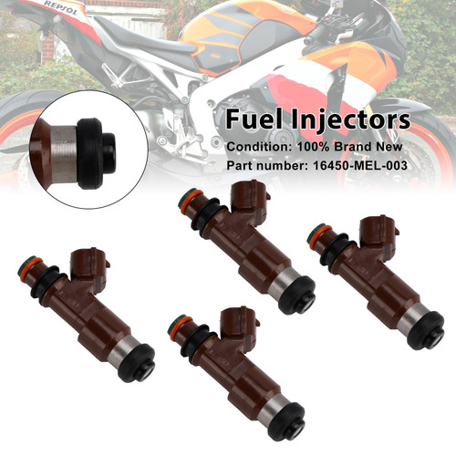 2004-2007 Honda CBR1000RR 4PCS Fuel Injectors 16450-MEL-003 Generic
