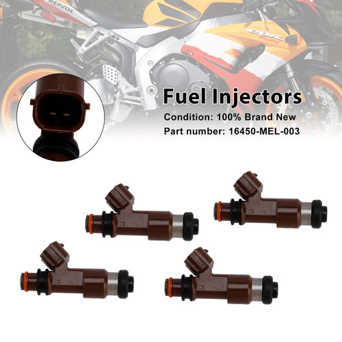 2006-2015 Honda VFR800 4 PCS Fuel Injectors 16450-MEL-003 Generic