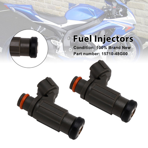 2006-2019 Suzuki Boulevard M109R C109R M90 GSX-R600 2PCS Fuel Injectors 15710-48G00 Generic