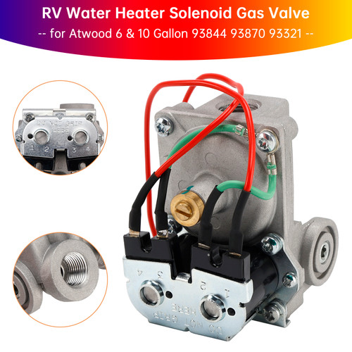 RV Water Heater Solenoid Gas Valve for Atwood 6 & 10 Gallon 93844 93870 93321