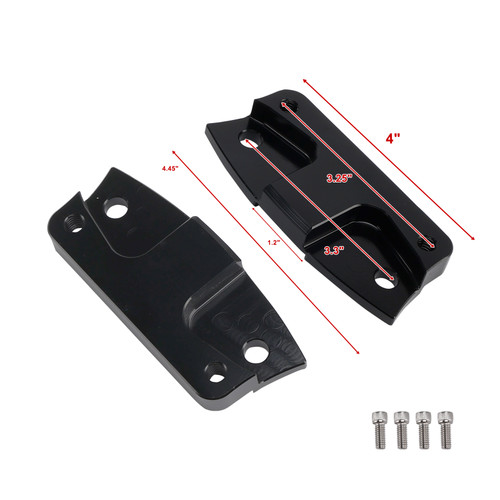 2014+ touring Electra Street Glide Front 21" Fender Risers Bracket Spacer Black Generic