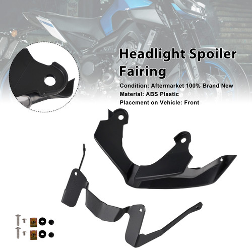 2017-2020 Yamaha MT-09 Headlight Spoiler Fairing Black Generic