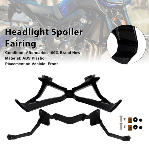 2017-2020 Yamaha MT-09 Headlight Spoiler Fairing Black Generic