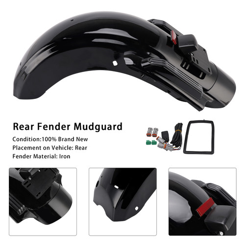 2023-2025 Harley Touring Road Glide Street Glide CVO Rear Fender System Black Generic