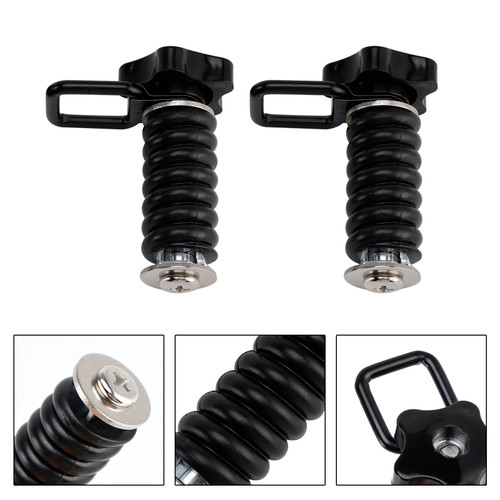 2X Tie Down Anchor With D-Ring 1" Black Black For Polaris Rzr 570 800 900 1000