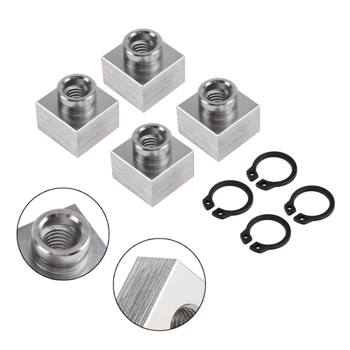 4X Snowmobile Trailer Insert Nut & Snap Ring Kit 04414 03400 For Triton Xt & Lt