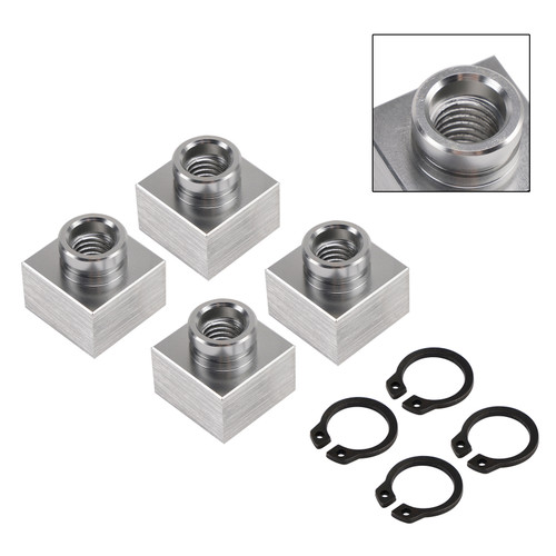 4X Snowmobile Trailer Insert Nut & Snap Ring Kit 04414 03400 For Triton Xt & Lt