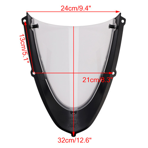 2020-2024 Aprilia RS 660 Headlight Fairing Windshield Matt Black+Clear Generic