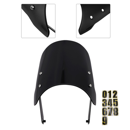 2024-2025 HONDA CB350C GB350C Windshield WindScreen Black Generic