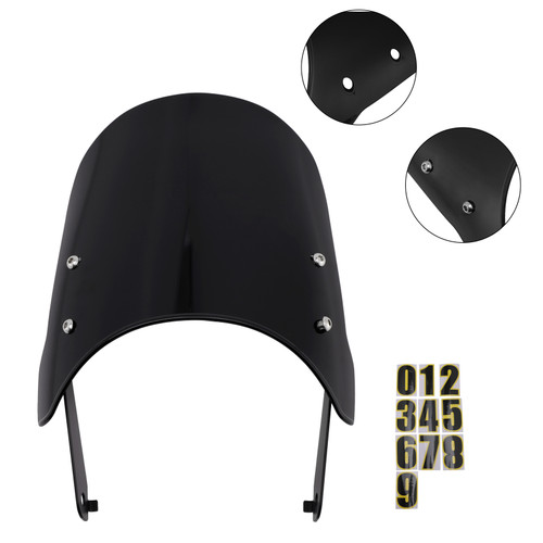 2024-2025 HONDA CB350C GB350C Windshield WindScreen Black Generic
