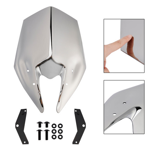 2025 Kawasaki Z900 Windscreen Windshield + Bracket Chrome Generic