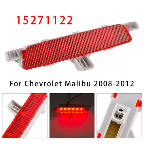 2008-2012 Chevrolet Malibu Rear High Mount Third Brake Light Lamp 15271122 Red Generic