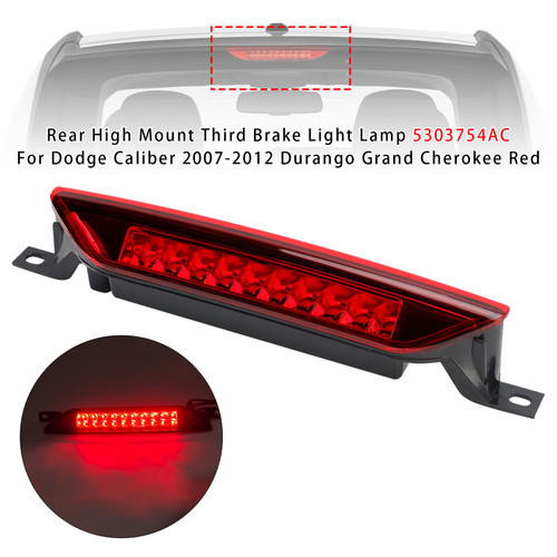 2007-2020 Dodge Caliber Durango Rear High Mount Third Brake Light Lamp 5303754AC Red Generic
