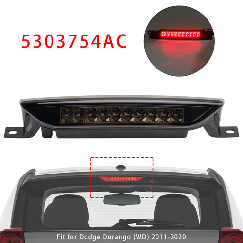 2007-2021 Jeep Compass Grand Cherokee Rear High Mount Third Brake Light Lamp 5303754AC Red Generic