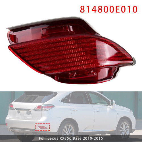 2010-2015 Lexus RX350 Base/ F Sport/ Sportdesign Right Rear Bumper Reflector 814800E010 Red Generic