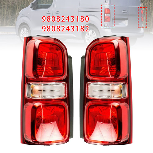 2016- 2021 Peugeot Expert Left+Right Rear Tail Light Halogen 9808243180 9808243182 Generic