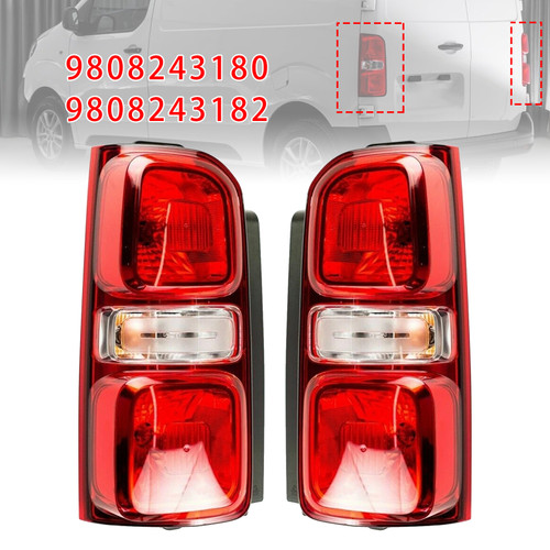 2016-2021 Citroen Dispatch Space tourer Left+Right Rear Tail Light Halogen 9808243180 9808243182 Generic