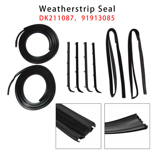 1987-1996 Ford Bronco Front Door Weatherstrip Seal Kit DK211087 91913085 Generic