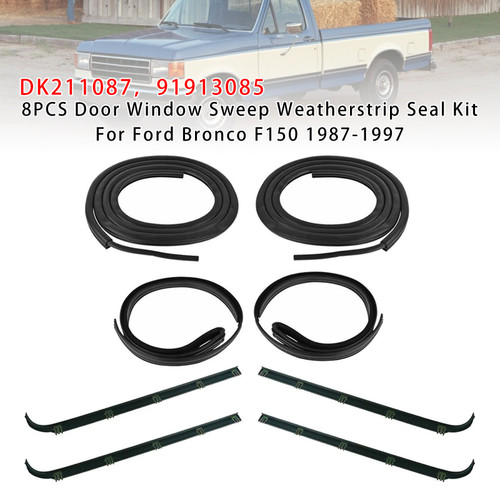 1987-1997 Ford F250/ HD F350 Front Door Weatherstrip Seal Kit DK211087 91913085 Generic