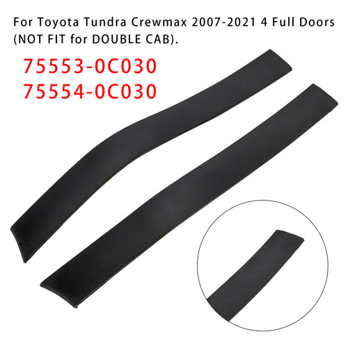 2007-2021 Toyota Tundra Crewmax 4 Full Doors Roof Drip Molding Rear Left & Right 75553-0C030 75554-0C030 Generic