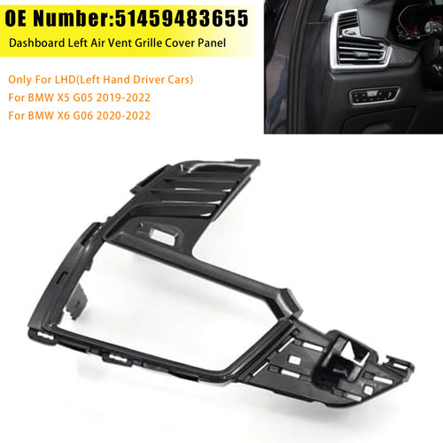 2019-2022 BMW X5 G05 X6 G06 Dashboard Left Air Vent Grille Cover Panel 51459483655 Generic