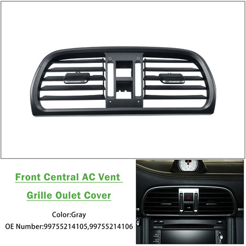 2004-2012 Porsche Carrea Targa GT2 GT3 997 Front Central AC Vent Grille Oulet Cover Panel Gray 99755214106 Generic