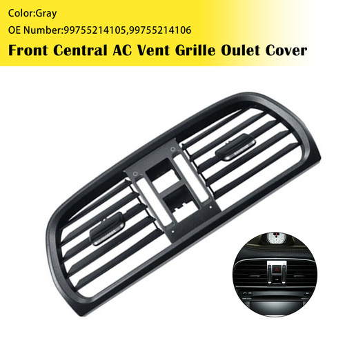 2004-2012 Porsche Carrea Targa GT2 GT3 997 Front Central AC Vent Grille Oulet Cover Panel Gray 99755214106 Generic