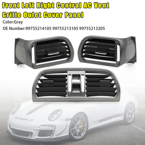 2004-2012 Porsche Carrea Targa GT2 GT3 997 Front Right AC Vent Grille Oulet Cover Panel Silver Generic