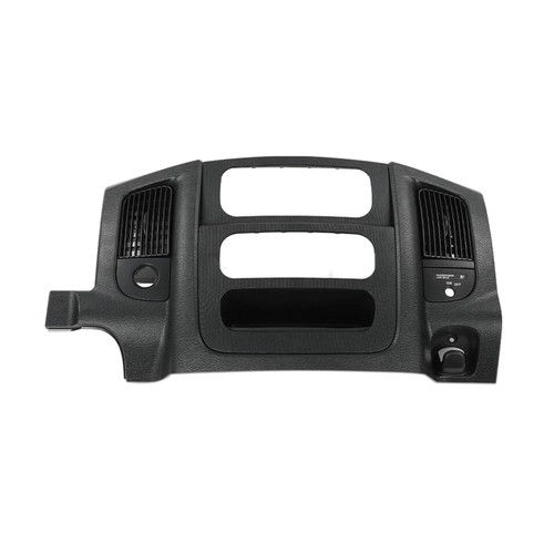 2002-2005 Dodge Ram 1500 2500 3500 Center Dash Radio Trim Air Vent Bezel Panel Black 02ITM3705CBK Generic