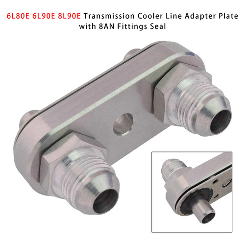 6L80E 6L90E 8L90E Transmission Cooler Line Adapter Plate with 8AN Fittings Seal