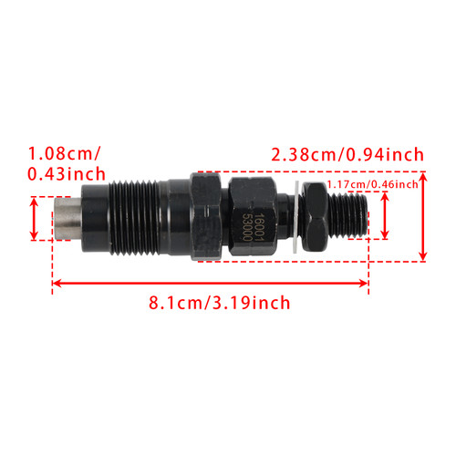 Kubota D722 D782 BX2230D Engine 1Pcs Fuel Injector 16001-53000 H1600-53000 Generic