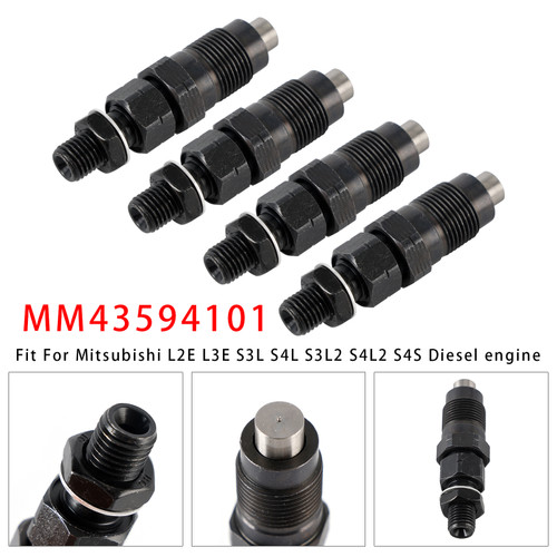 Mitsubishi L2E L3E S3L S4L S3L2 S4L2 S4S Diesel engine 4Pcs Fuel Injector MM43594101 Generic