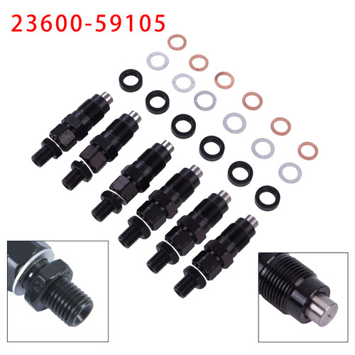 Toyota 3L Hilux Hiace 2.8L Engine 6Pcs Fuel Injector 23600-59105 Generic