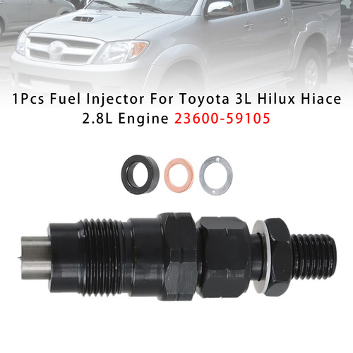 Toyota 3L Hilux Hiace 2.8L Engine 1Pcs Fuel Injector 23600-59105 Generic