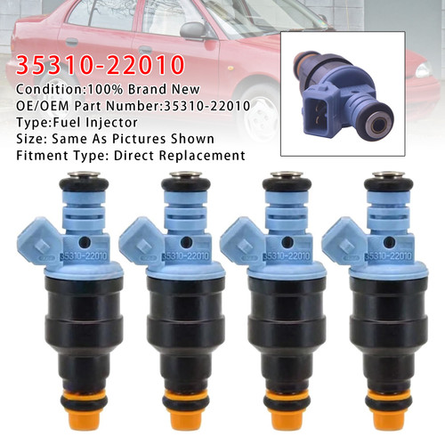 1994-1998 Hyundai Excel X3 1.5L 4 Cyl 4Pcs Fuel Injector 35310-22010 Generic