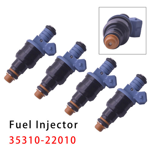 1994-1998 Hyundai Excel X3 1.5L 4 Cyl 4Pcs Fuel Injector 35310-22010 Generic
