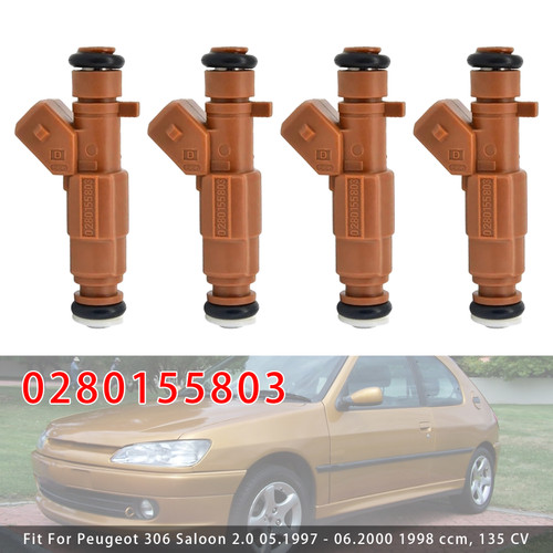 1994-2003 Citroen Xantia Evasion Xsara XM II 4Pcs Fuel Injector 0280155803 Generic