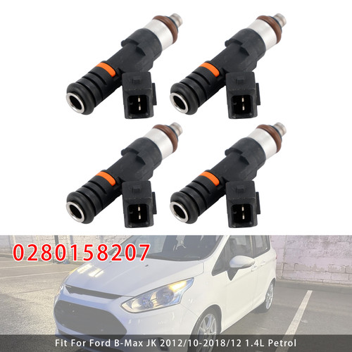 2010-2018 Ford B-Max C-Max Grand C-Max 4Pcs Fuel Injector 0280158207 Generic
